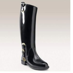 Ralph Lauren Black Rainboots Odette